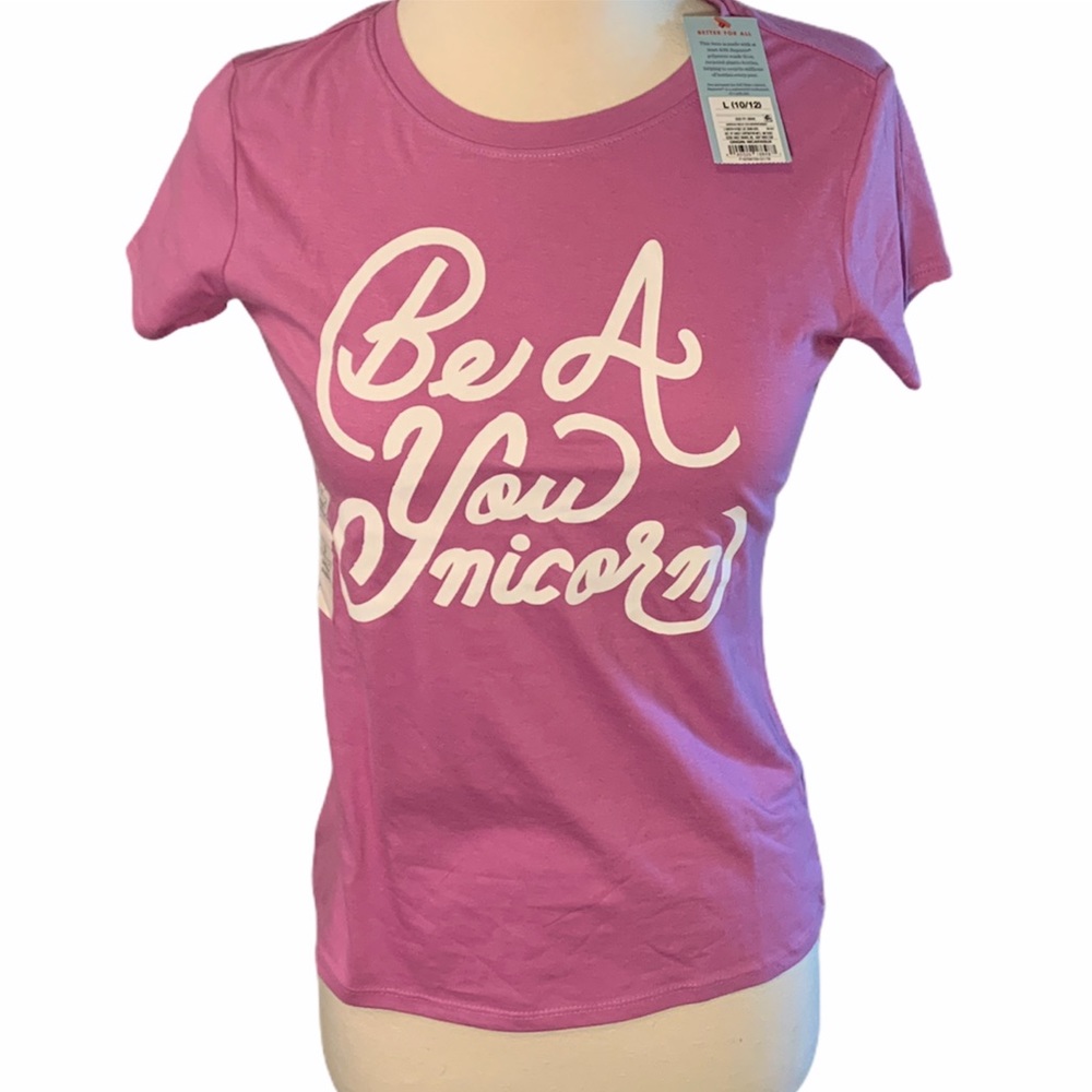 Cat & Jack Mauve Graphic Ladies’ Unicorn TShirt, L